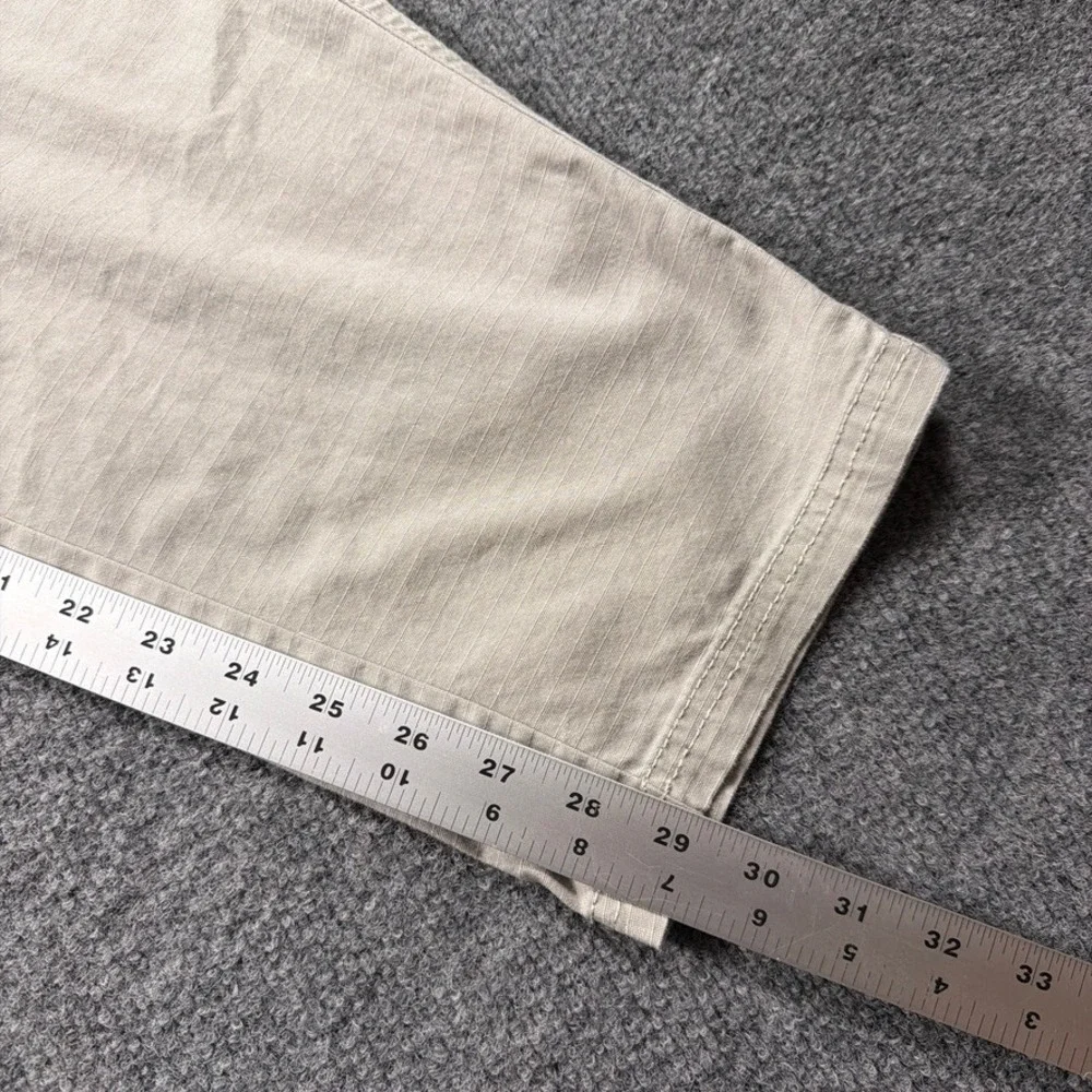 L.L. Bean Ripstop Explorer Pants Mens 42x30 Khaki Stretch Cotton Blend Outdoor